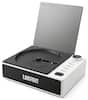 Front. LOKMAT - CD201 Portable CD Player with Bluetooth 5.1, Stereo Speakers with Bass Boost, AM/FM Radio, USB, AUX, Optical Output - White.
