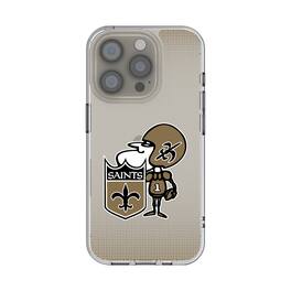 Keyscaper - NFL - New Orleans Saints Linen Logo iPhone Clear Case - 16e - Multicolor