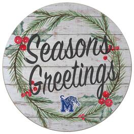 Jardine - Memphis Tigers 20'' x 20'' Season's Greetings Circle - White