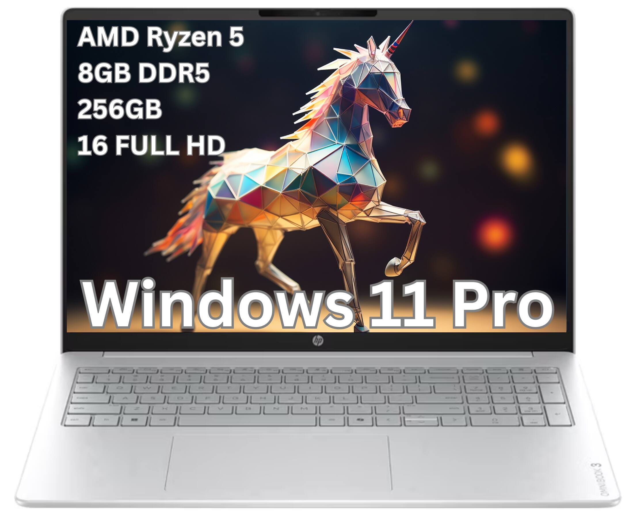 AMD Ryzen 5  
8GB DDR5  
256GB  
16 FULL HD  
Windows 11 Pro