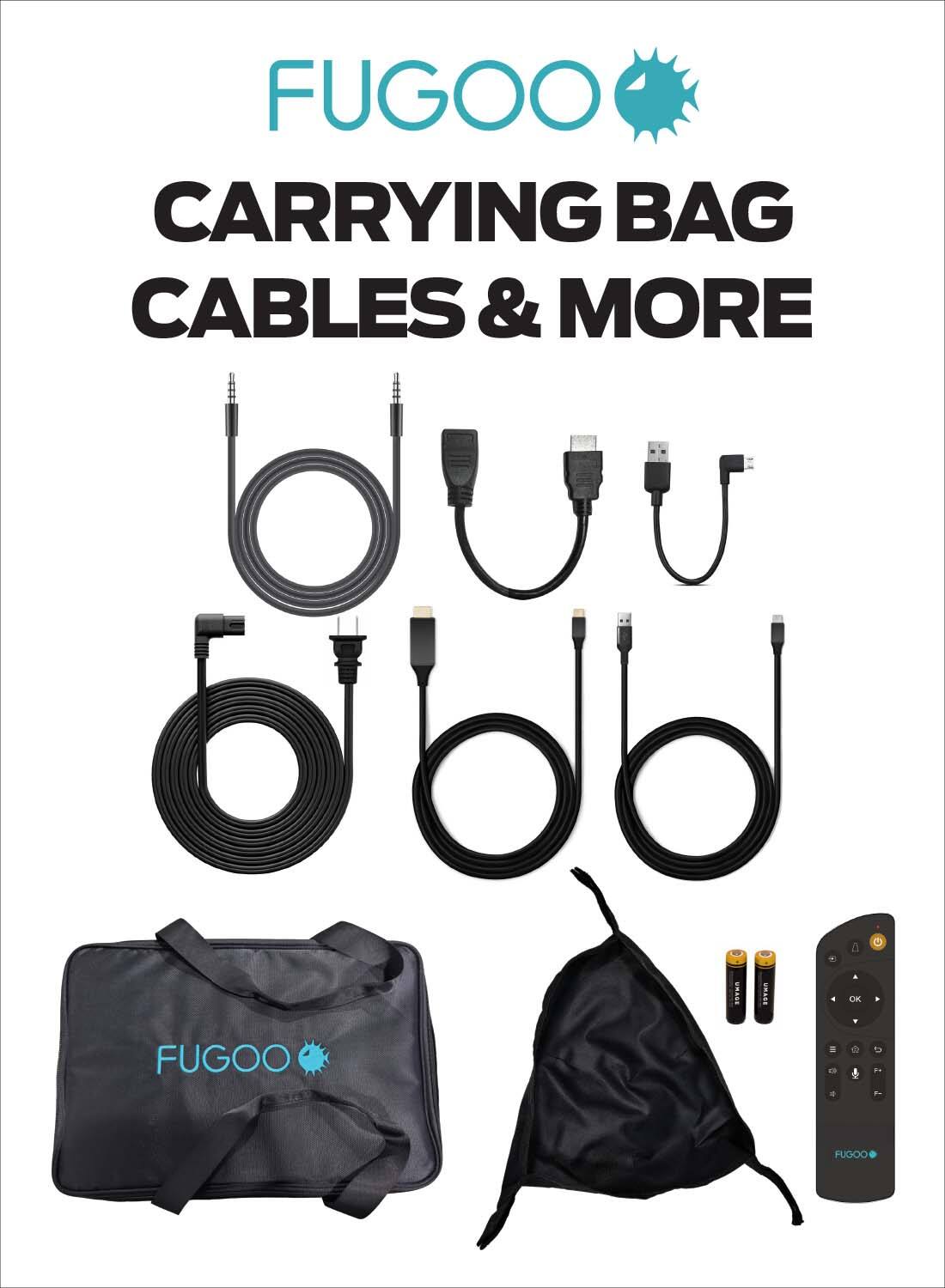 FUGOO  
CARRYING BAG  
CABLES & MORE