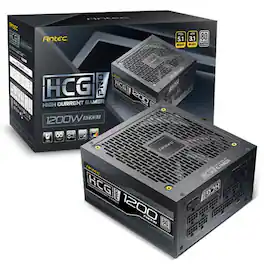 Antec - HCG1200 PRO Platinum ATX3.1, 1200W Full Modular PSU, 80 PLUS Platinum Certified, PCIE 5.1 Support, PhaseWave Design - Black