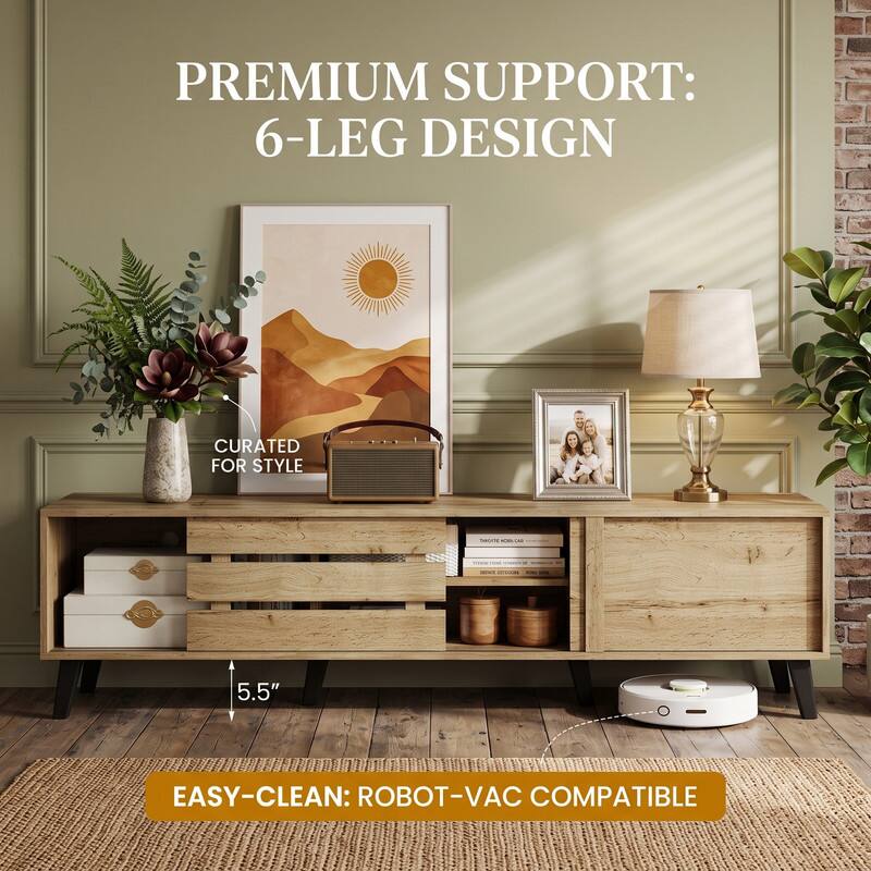 PREMIUM SUPPORT: 6-LEG DESIGN  
CURATED FOR STYLE  
5.5"  
EASY-CLEAN: ROBOT-VAC COMPATIBLE