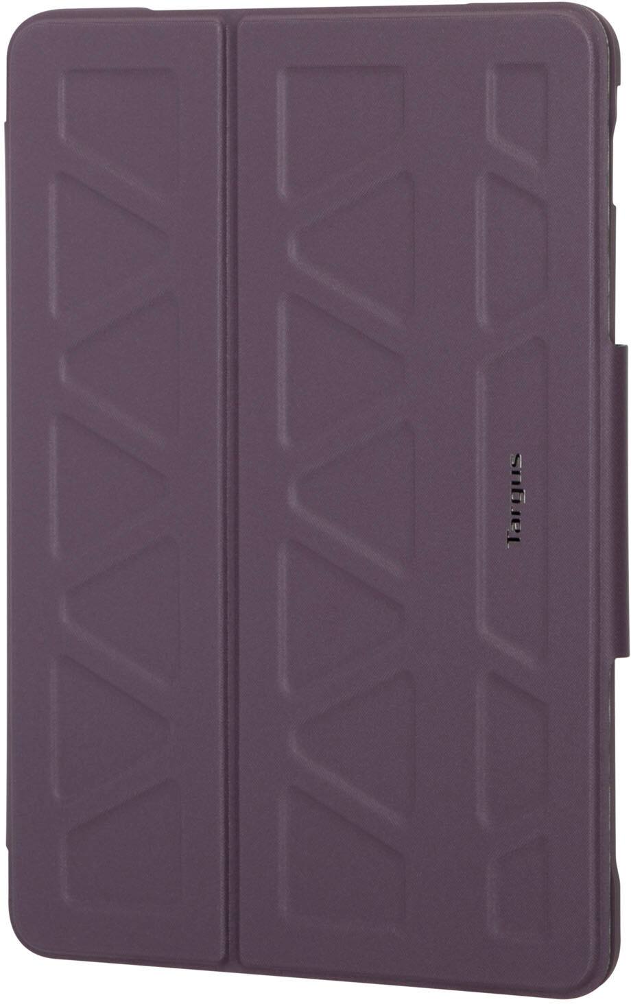 Left. Targus - Pro-Tek Antimicrobial Case for iPad (9th, 8th and 7th gen.) 10.2", iPad Air 10.5", and iPad Pro 10.5" - Purple.