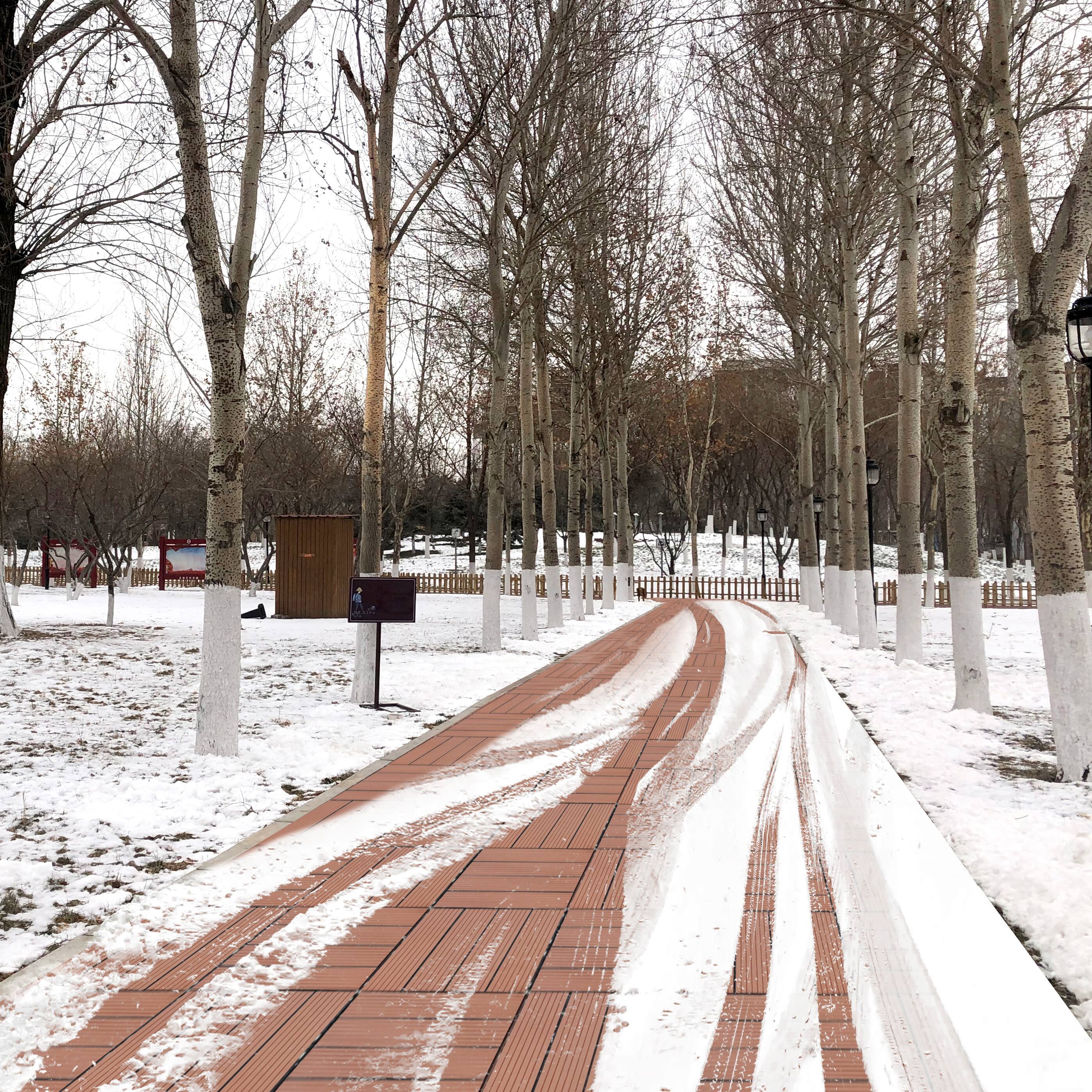 Alt View 9. APRILSOUL - 20pcs Wood Plastic Composite Deck Tiles Rust Water Weather Resistant Mahogany - Brown.