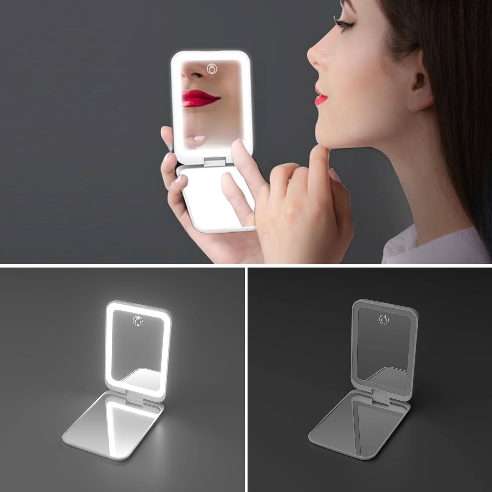 Back. Comfort Essence - Mirror Makeup Light Color High Quality Modern Design Elegant Stylish Professional Premium Quality - White.