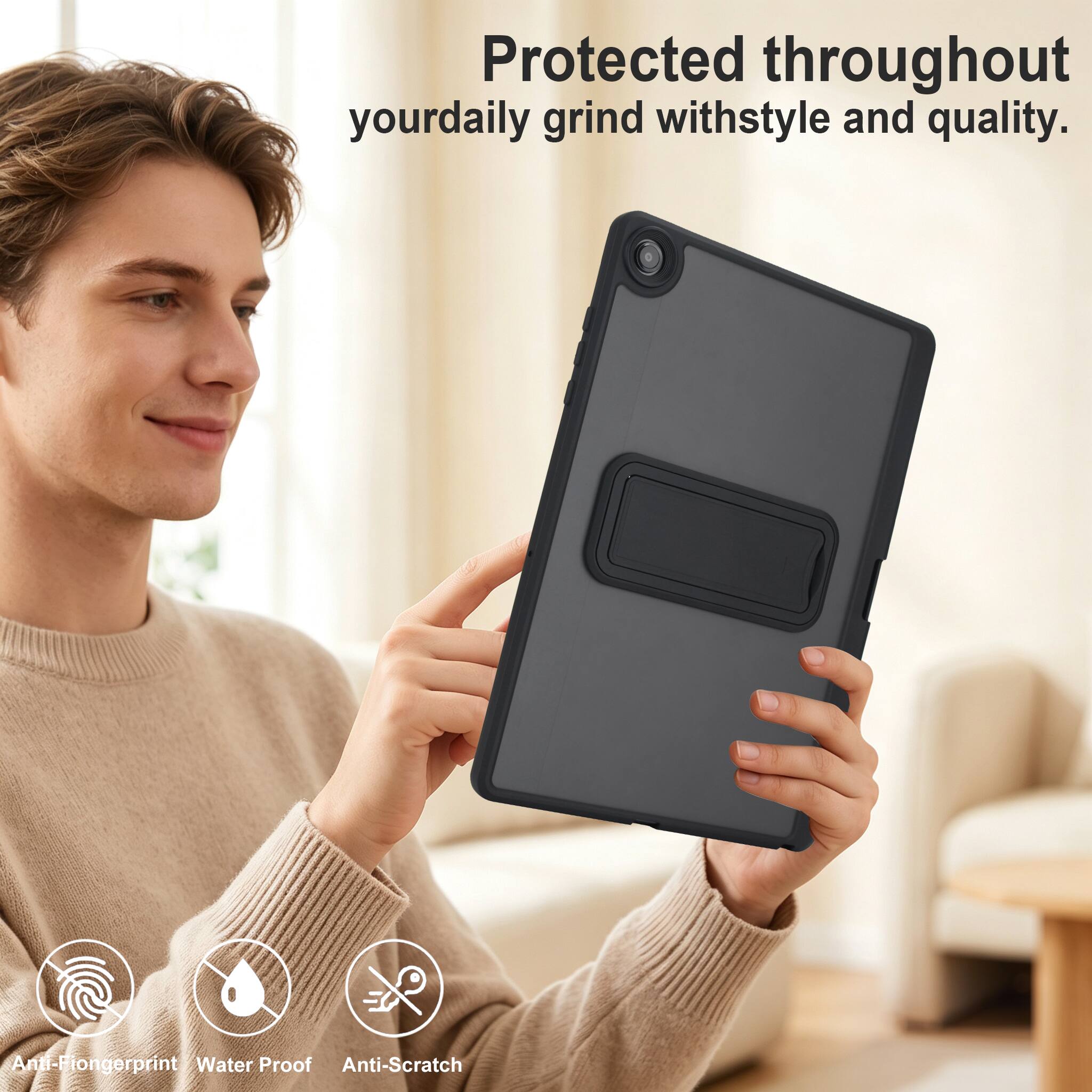 Protected throughout your daily grind with style and quality.

Anti-Fingerprint  
Water Proof  
Anti-Scratch