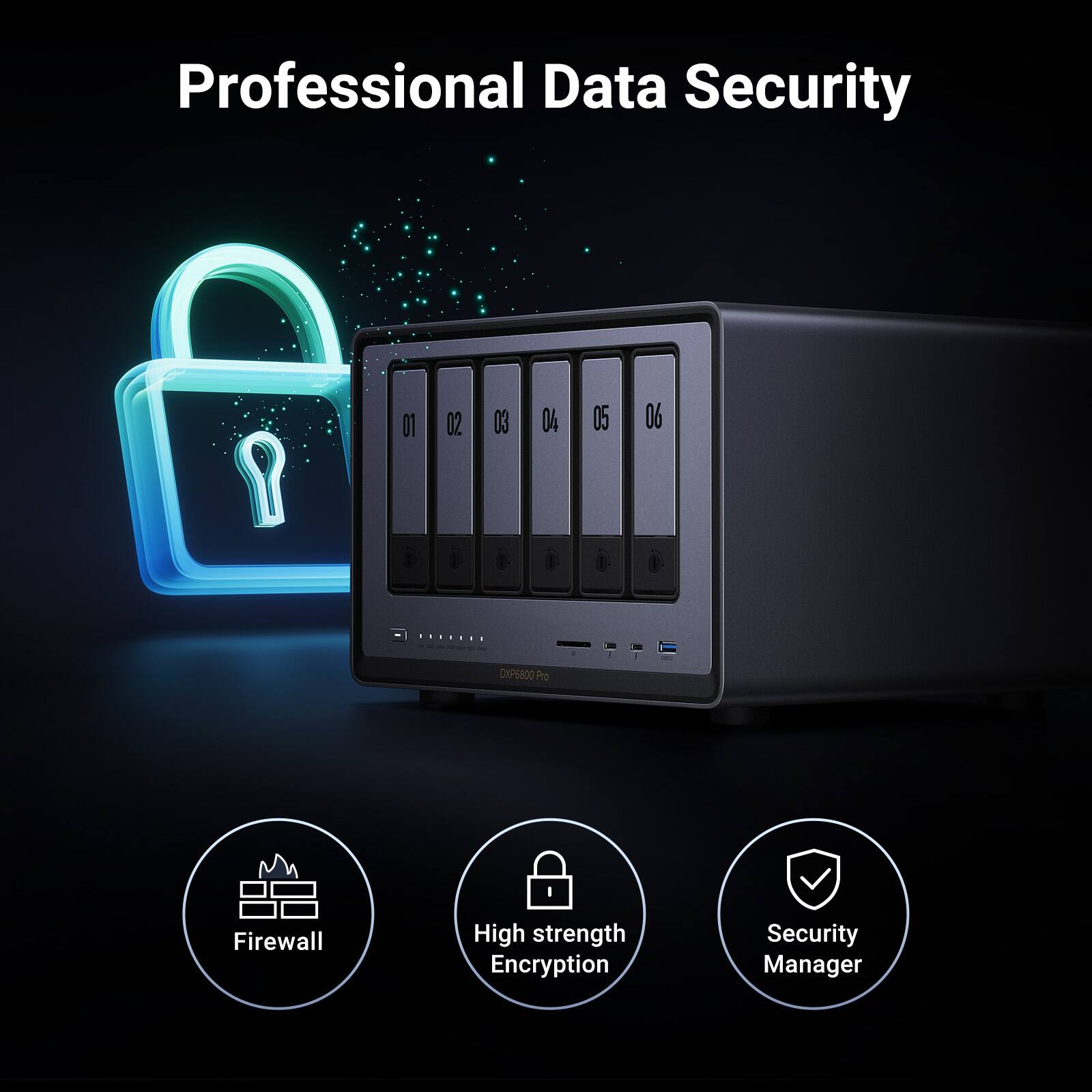 Professional Data Security

1. DXP68001 Pro
2. Firewall
3. High strength Encryption
4. Security Manager