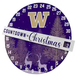 Pegasus - Washington Huskies Countdown to Christmas Wall Sign - Multicolor