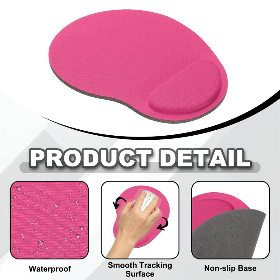 Uss Rose Unique Bargains Ergonomic Gel Mouse Pad with Wrist Rest Support Memory ...