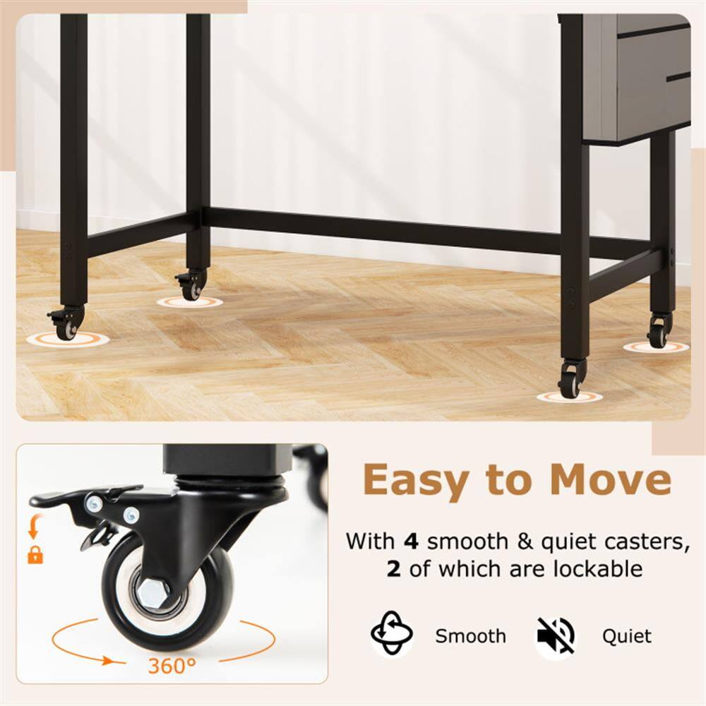 Easy to Move  
With 4 smooth & quiet casters, 2 of which are lockable  
360°  
Smooth  
Quiet