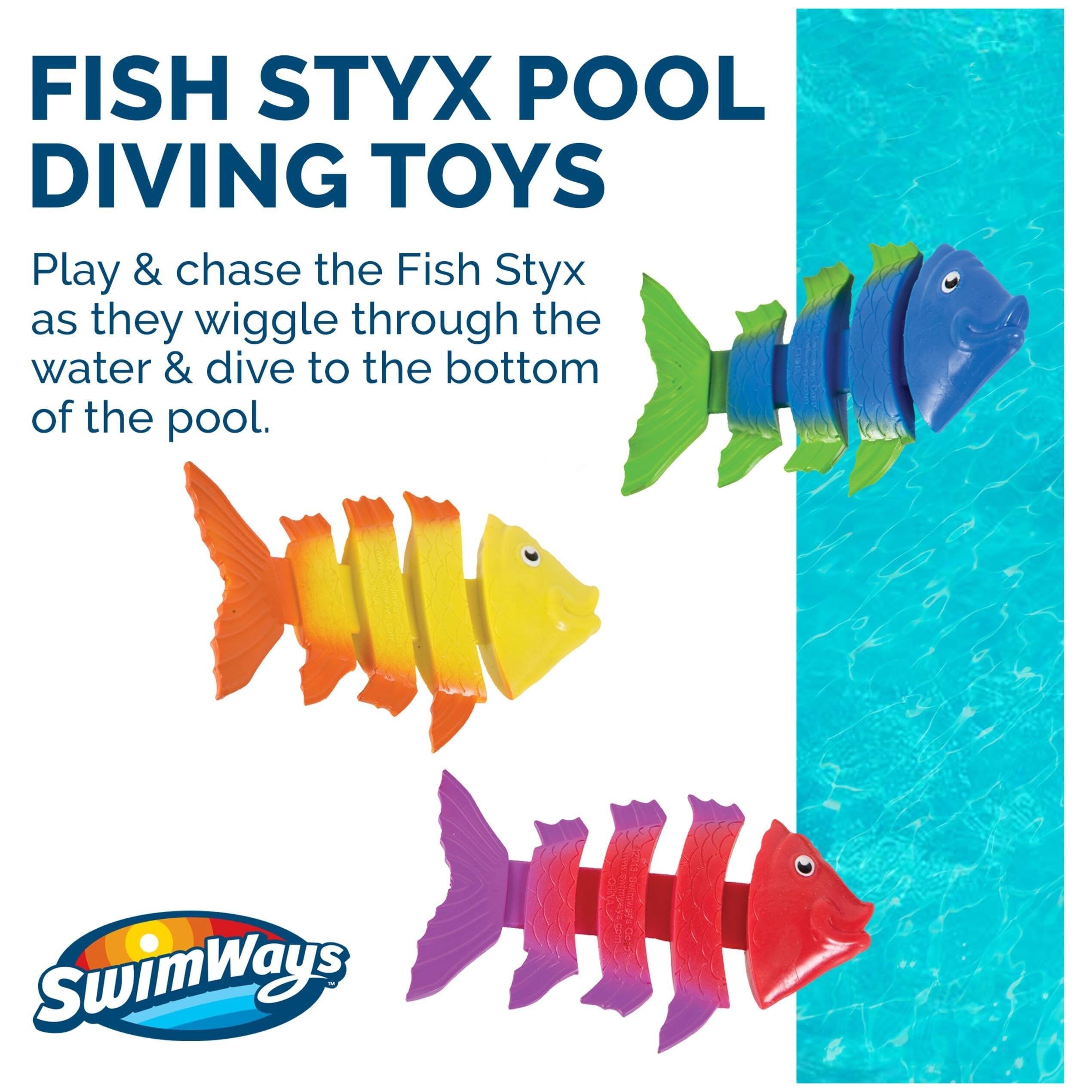FISH STYX POOL DIVING TOYS

Play & chase the Fish Styx as they wiggle through the water & dive to the bottom of the pool.

SwimWays