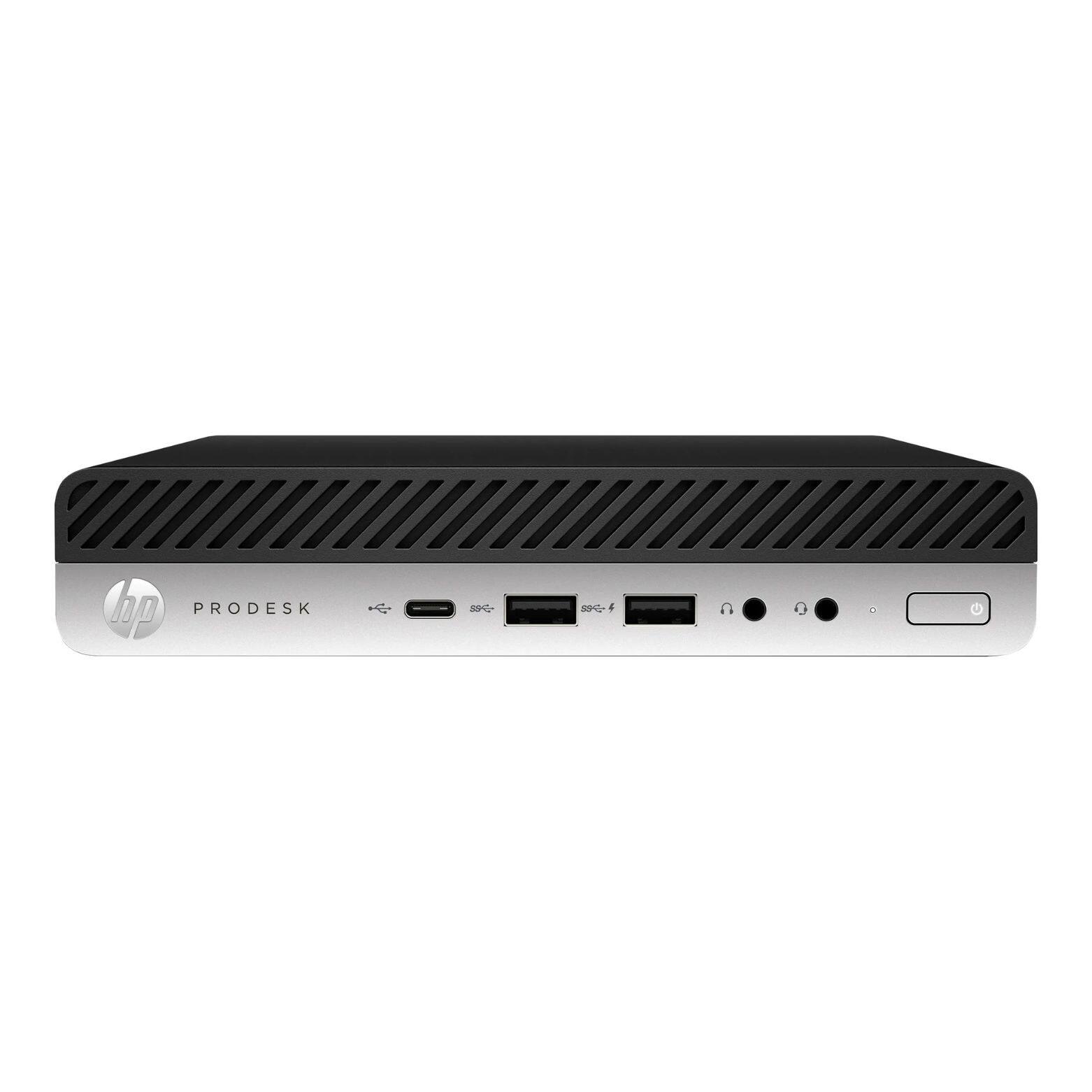 Alt View 4. HP - ProDesk 600 G4 Intel Core i7-8700T 2.40 GHz 8 GB DDR4 256 GB SSD Intel UHD Graphics 630 Windows 11 Pro Desktop Mini - Black.