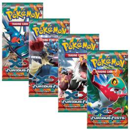 Pokémon - Pokemon XY3 Furious Fists Art Set | 4 Booster Packs (One of Each Artwork)