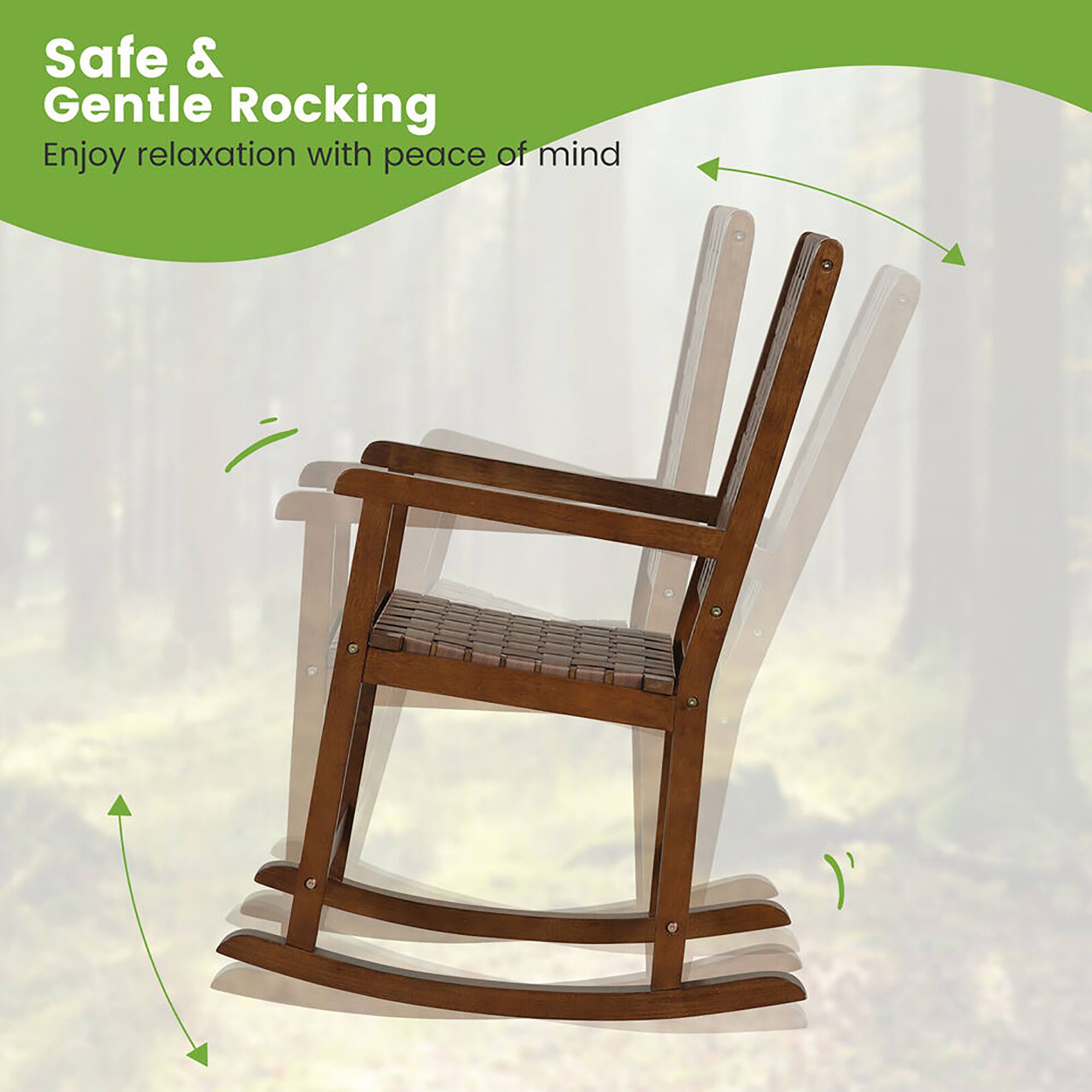 Safe & Gentle Rocking  
Enjoy relaxation with peace of mind