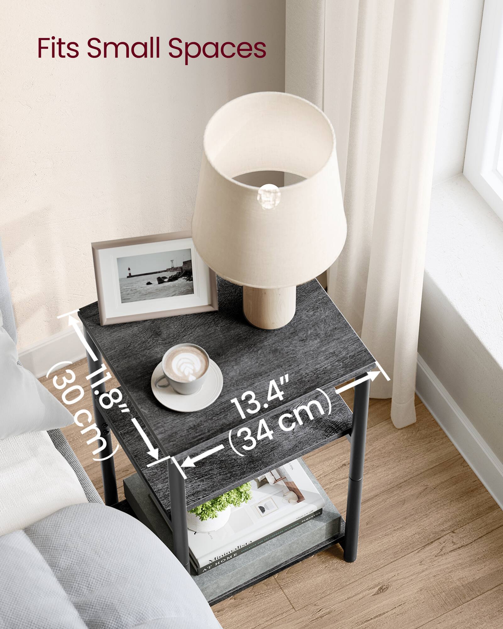 Fits Small Spaces

30 cm (11.8")
13.4" (34 cm)