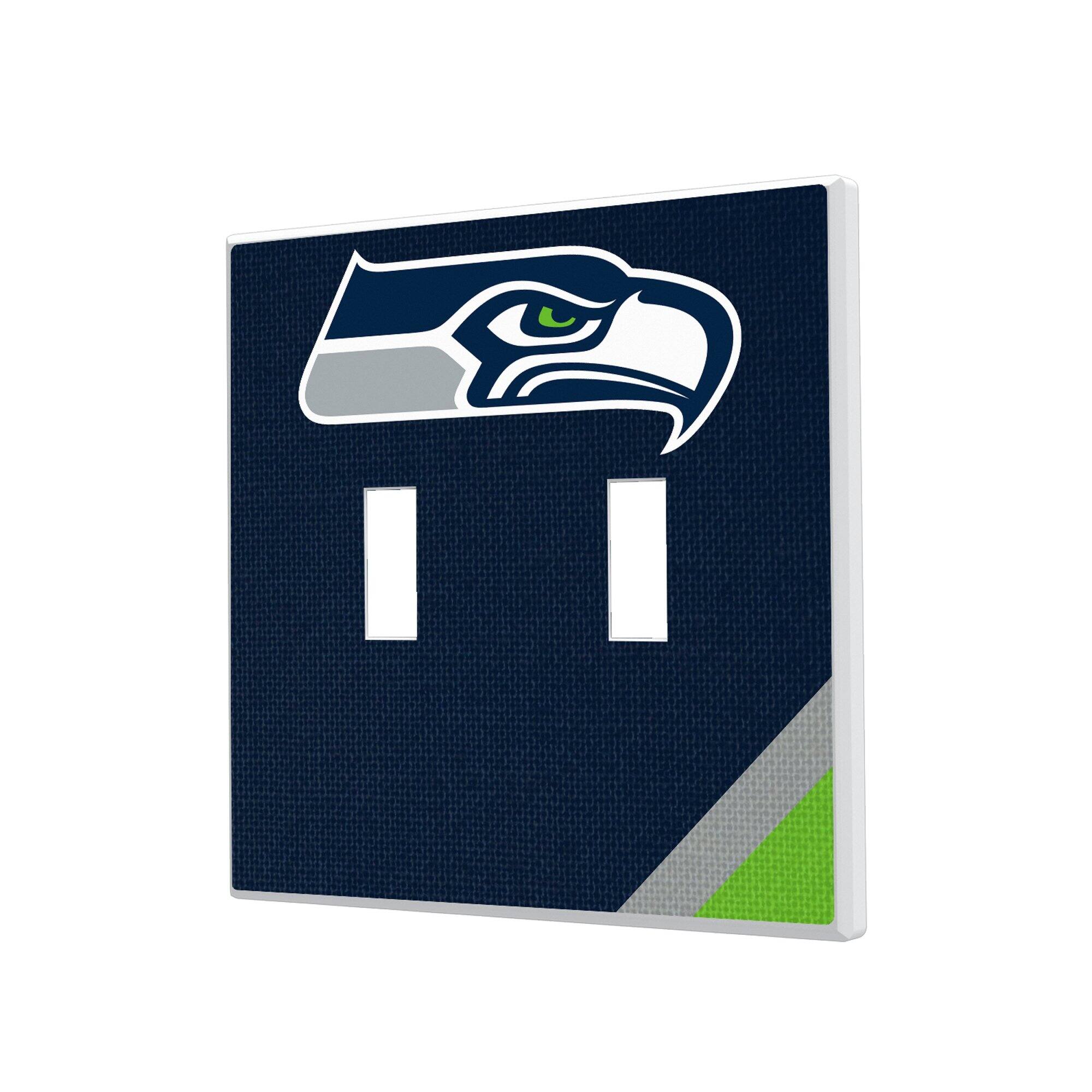 Keyscaper - Seattle Seahawks Diagonal Stripe Double Toggle Light Switch Plate - Multicolor price history on PriceWatchPro