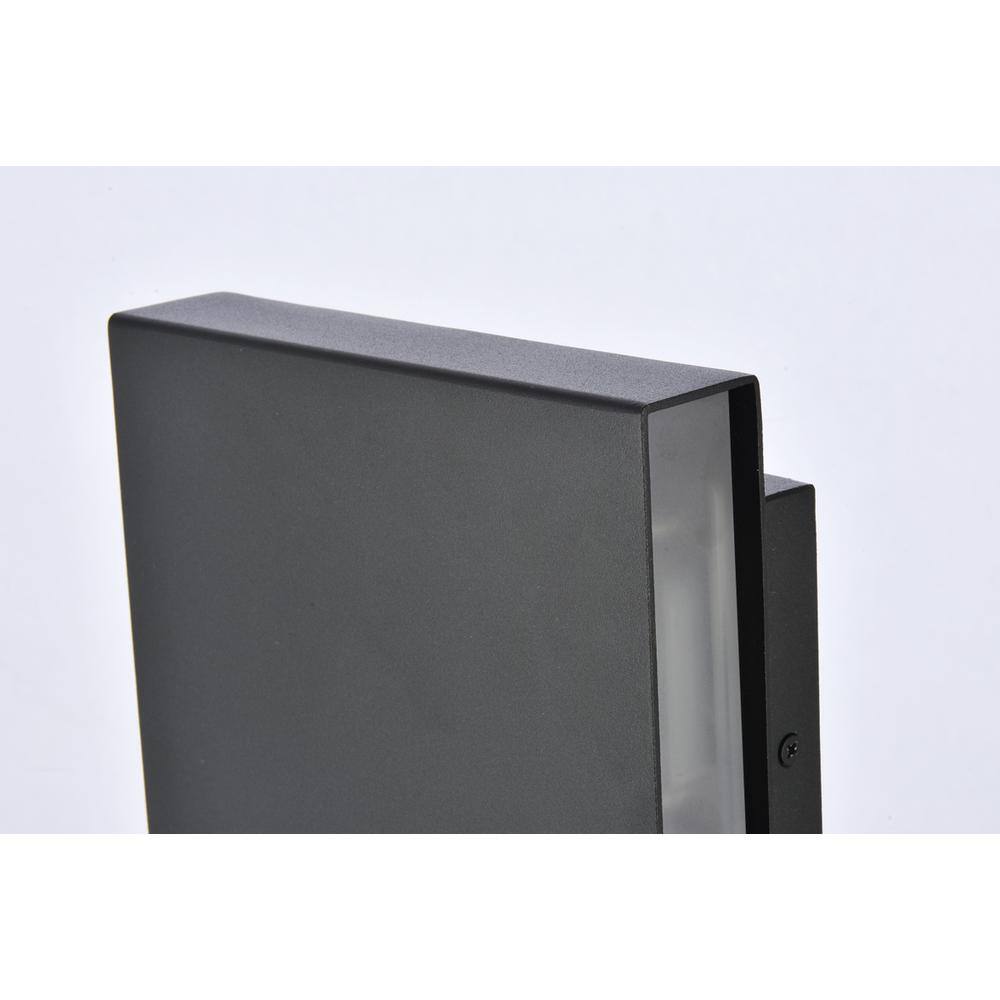 Alt View 2. Living District - Raine Integrated LED wall sconce in black - Black.