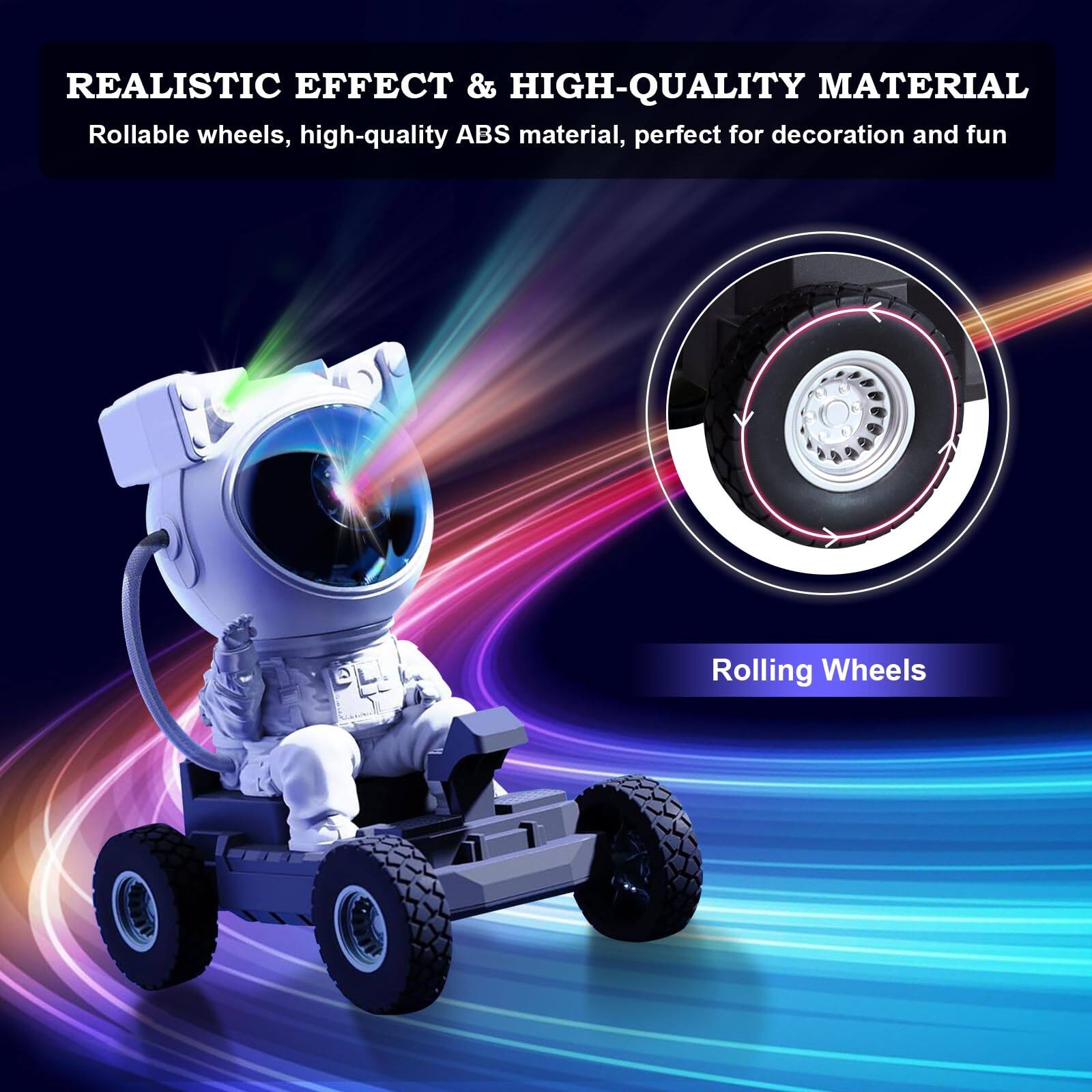 REALISTIC EFFECT & HIGH-QUALITY MATERIAL

Rollable wheels, high-quality ABS material, perfect for decoration and fun

Rolling Wheels
