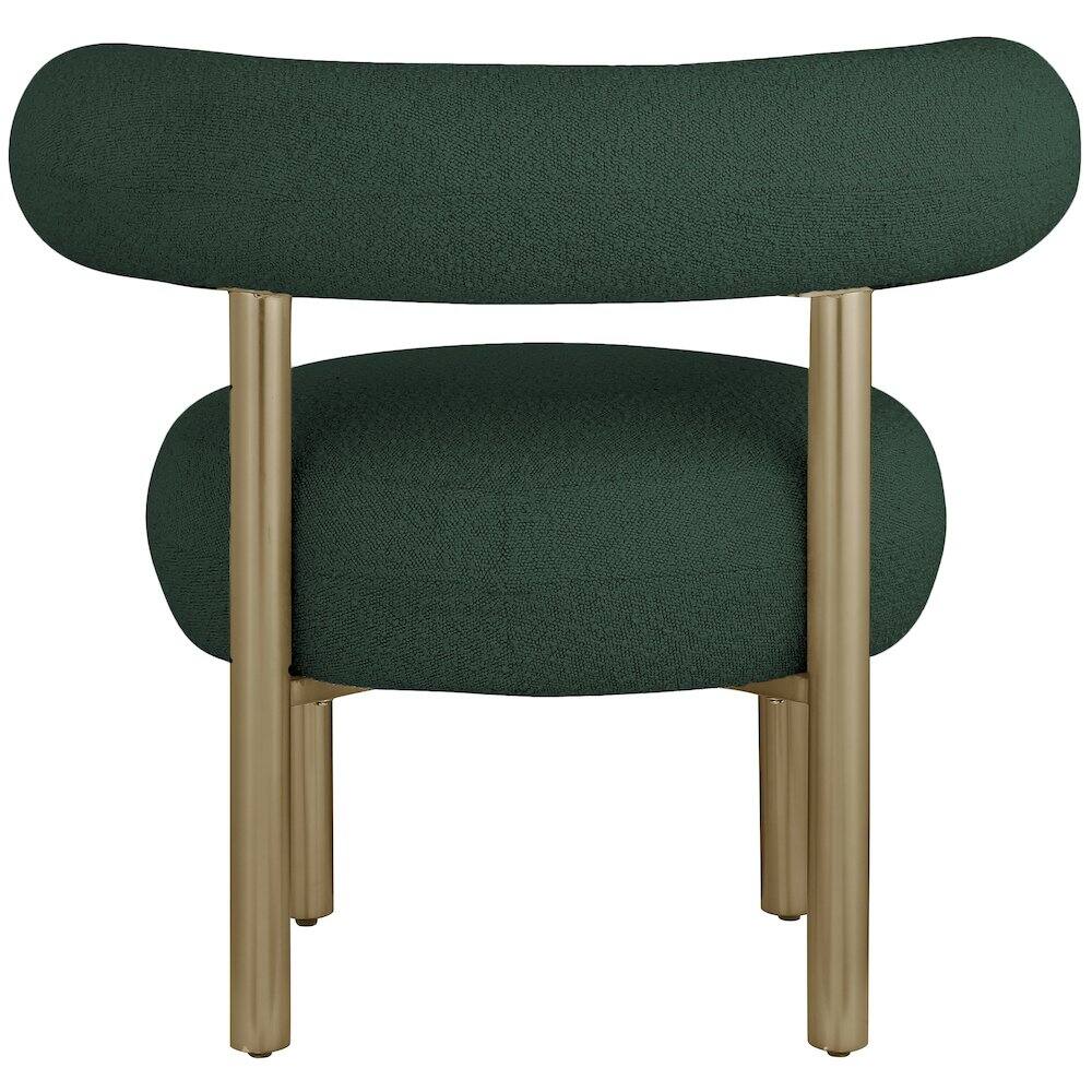 Alt View 1. Meridian Furniture - Bordeaux Green Boucle Fabric Accent Chair - Green.