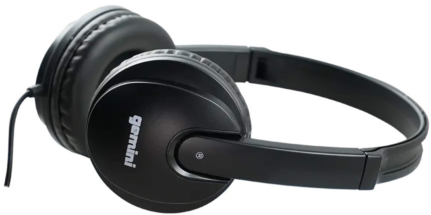 Gemini - DJX-200 Comfort DJ Headphone - Lightweight - 40mm Dynamic Drivers (Black) - HEADPHONES - Multicolor