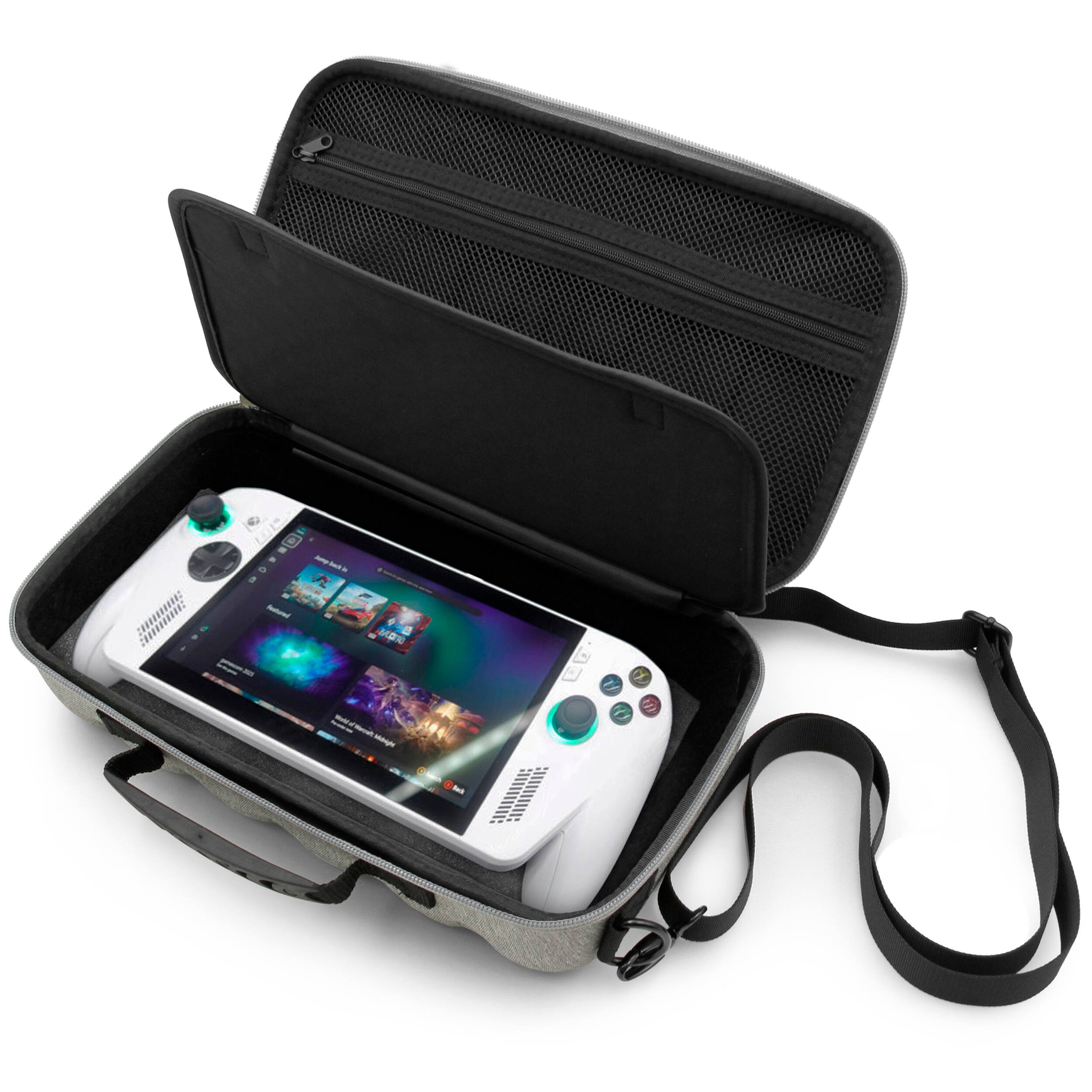 Front. CASEMATIX - Handheld Gaming Case Screen Protector Fits ASUS ROG Xbox Ally X Handheld Video Gaming Console and Accessories - Gray - Gray.