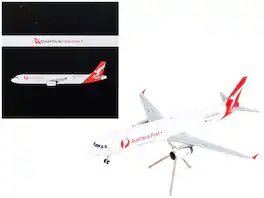 GeminiJets - Airbus A321P2F Commercial Aircraft Qantas Freight - Australia Post Tail Gemini 200 Series 1/200 - White with Red