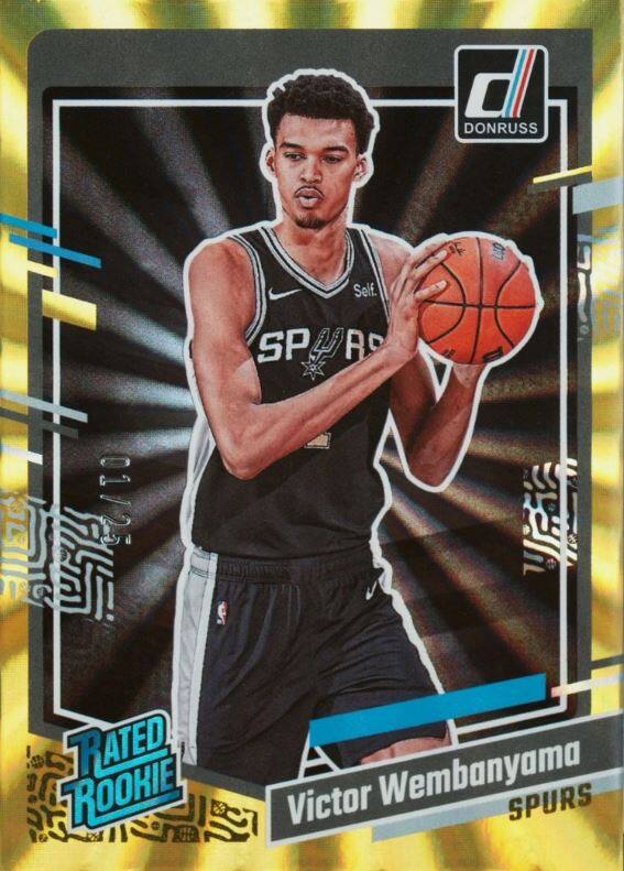 DONRUSS  
LO Self.  
SP SPAR  
A  
01/25  
RATED ROOKIE  
Victor Wembanyama  
SPURS