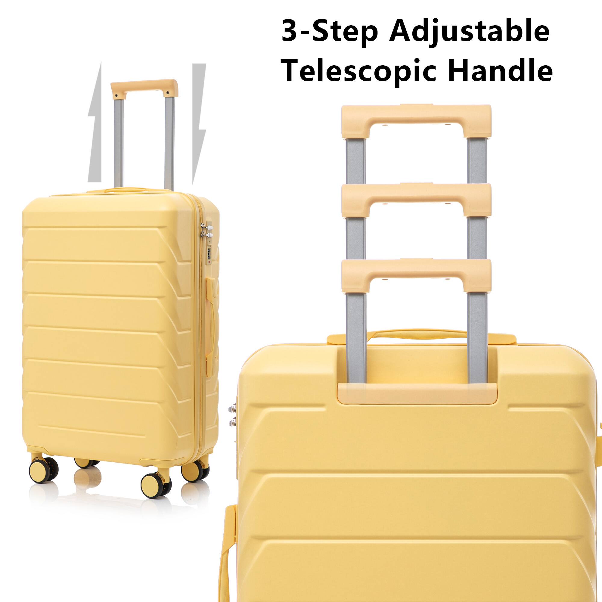 MERAVOM 3 Piece Hardshell Luggage Set (20