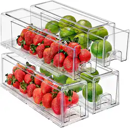Sorbus - Fridge Drawers - Refrigerator Accessories and Organizer for Fruit, Snacks, Bottles, Cans - Deli Drawer