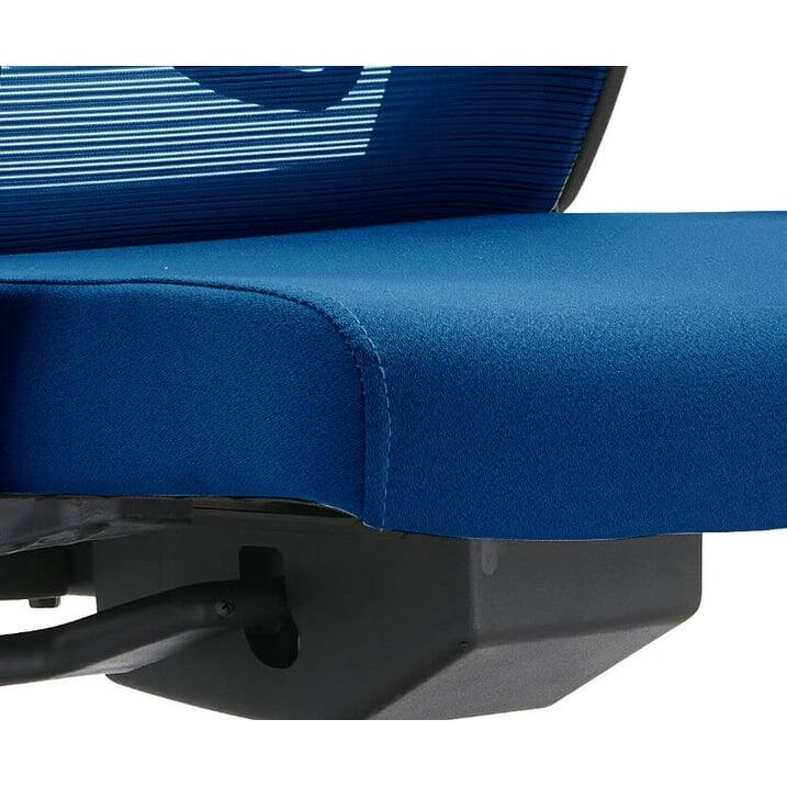 Alt View 6. LeisureMod - Dale Ergonomic Office Chair with Mesh Back, Lumbar Support, Swivel, Adjustable Height, Wheels, and Armrests - Blue.