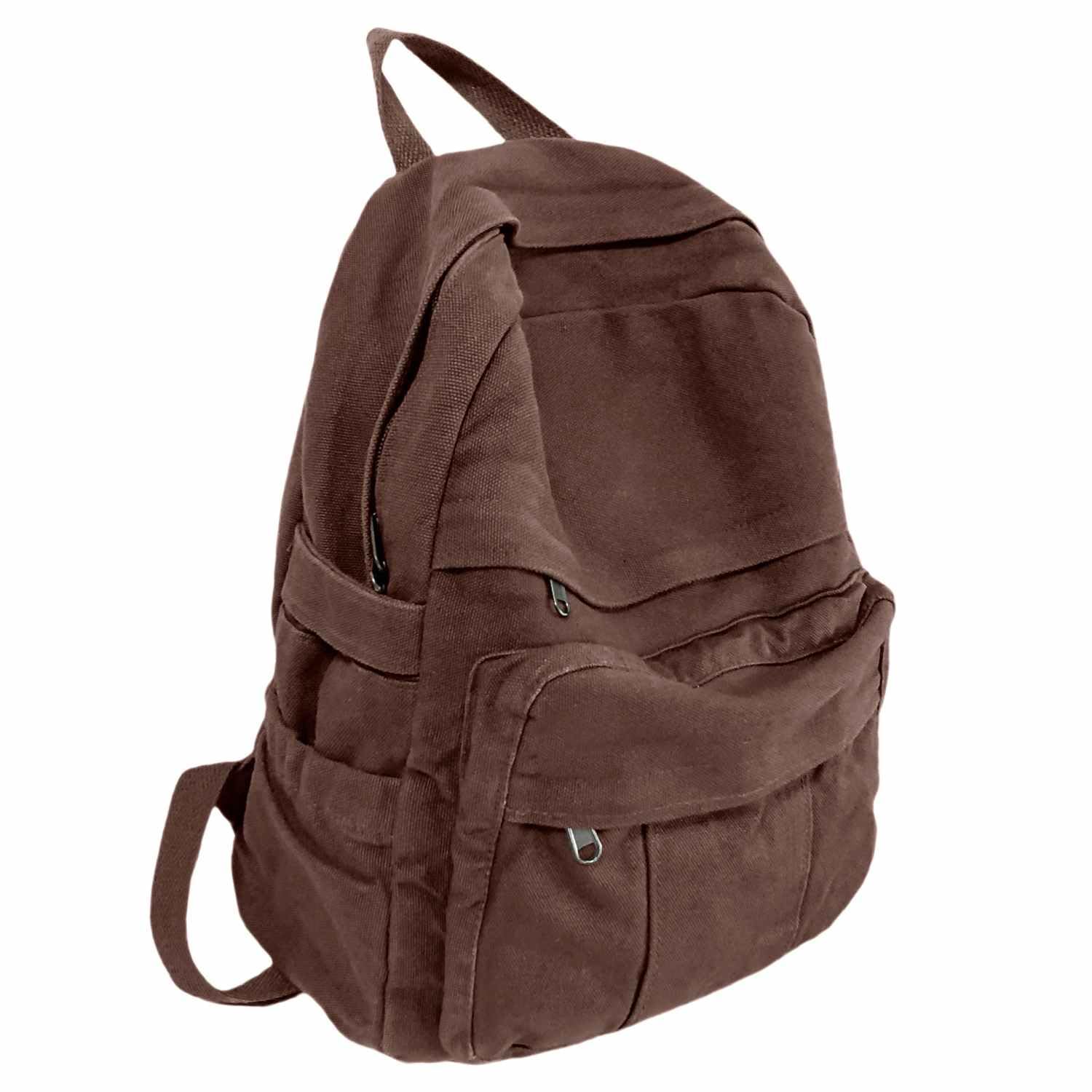NICHOLAS KLEIN Canvas Backpack For Women Men Retro Aesthetic Rucksack ...