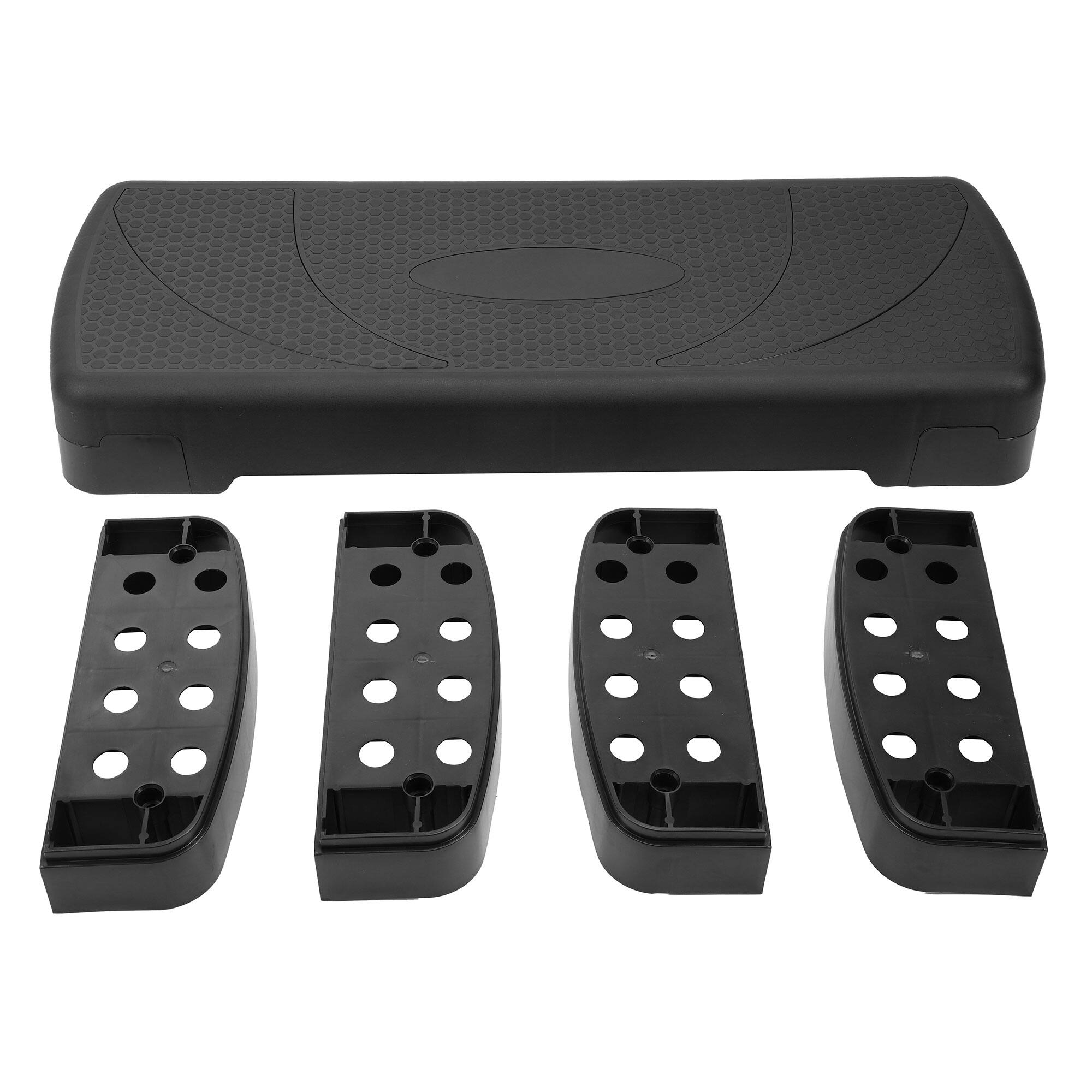 Alt View 4. BalanceFrom Fitness - BalanceFrom Fitness Adjustable Workout Aerobic Step Platform Trainer w/Raisers - Black.