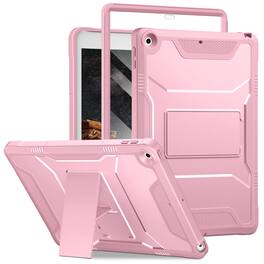 DTTO - iPad 10.2 inch Case for 7th/8th/9th Gen (2019-2021) with Screen Protector, Shockproof Cover and Kickstand - Pink