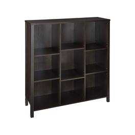 ClosetMaid - 1605800 Adjustable 9 Cube Storage Organizer Book Shelf - Black Walnut