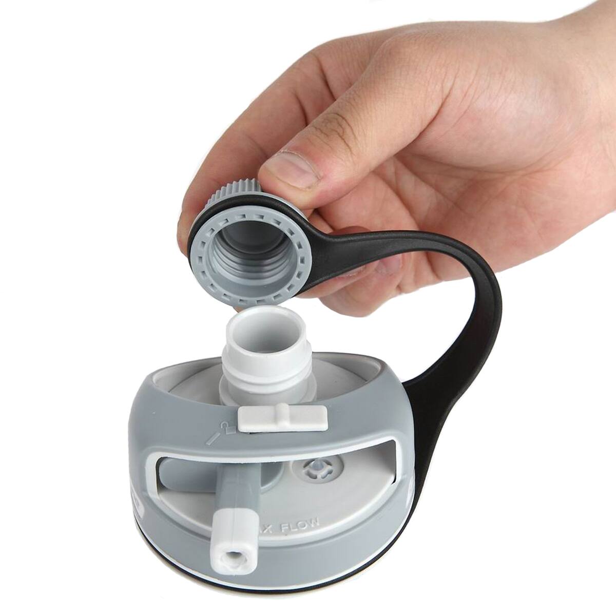 Alt View 3. Nalgene - Nalgene MultiDrink Water Bottle Replacement Cap - Gray - Gray.