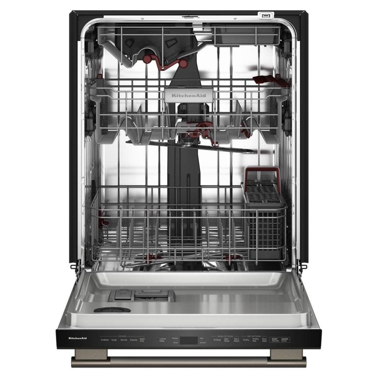 Alt View 11. KitchenAid - 24 inch Top Control Built-In Dishwasher with 360 Max Jets Third Rack and Advanced ProDry System, 44 dBA - Black Ore.