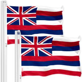 G128 - Hawaii State Flag 3x5 ft 2-Pack 150D Polyester - Assorted Colors