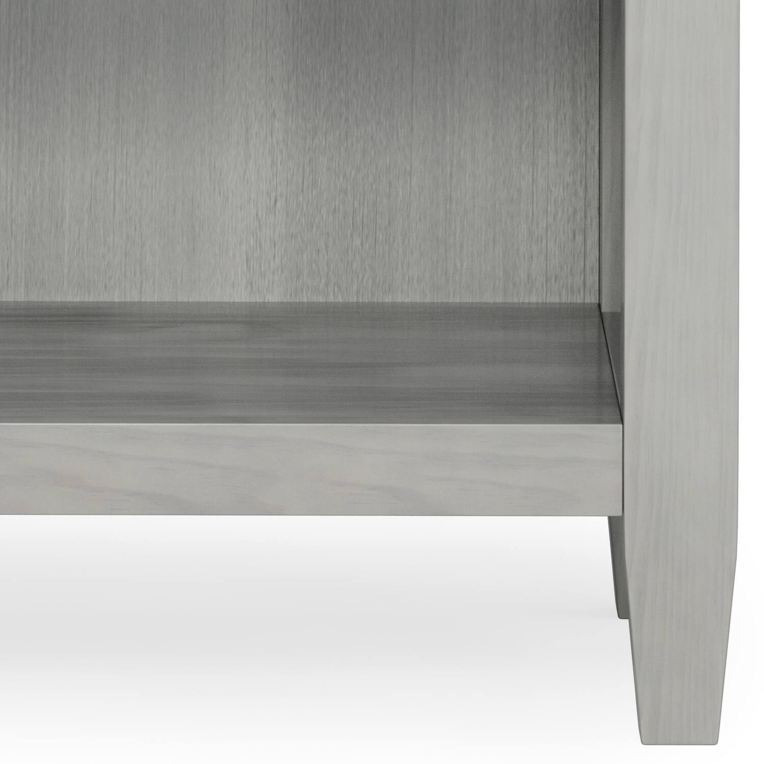 Alt View 7. Simpli Home - Carlton SOLID WOOD 24 inch Wide Contemporary Bedside Nightstand Table in Fog Grey - Fog Grey.