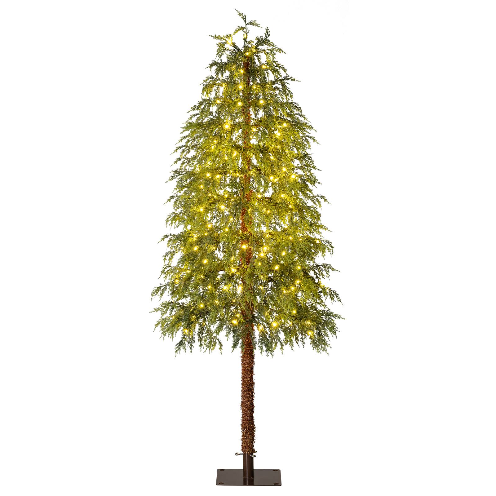 Alt View 9. Costway - Costway 6 FT Cypress Christmas Tree with 274 Lush Branch Tips, 190 Pre-Lit LED Lights - Green.