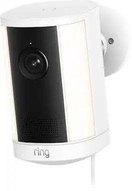 Ring - Spotlight Cam Retinal 4K Plus, Plug-In — Easy DIY install, Motion-Activated Spotlights, home or business security - White