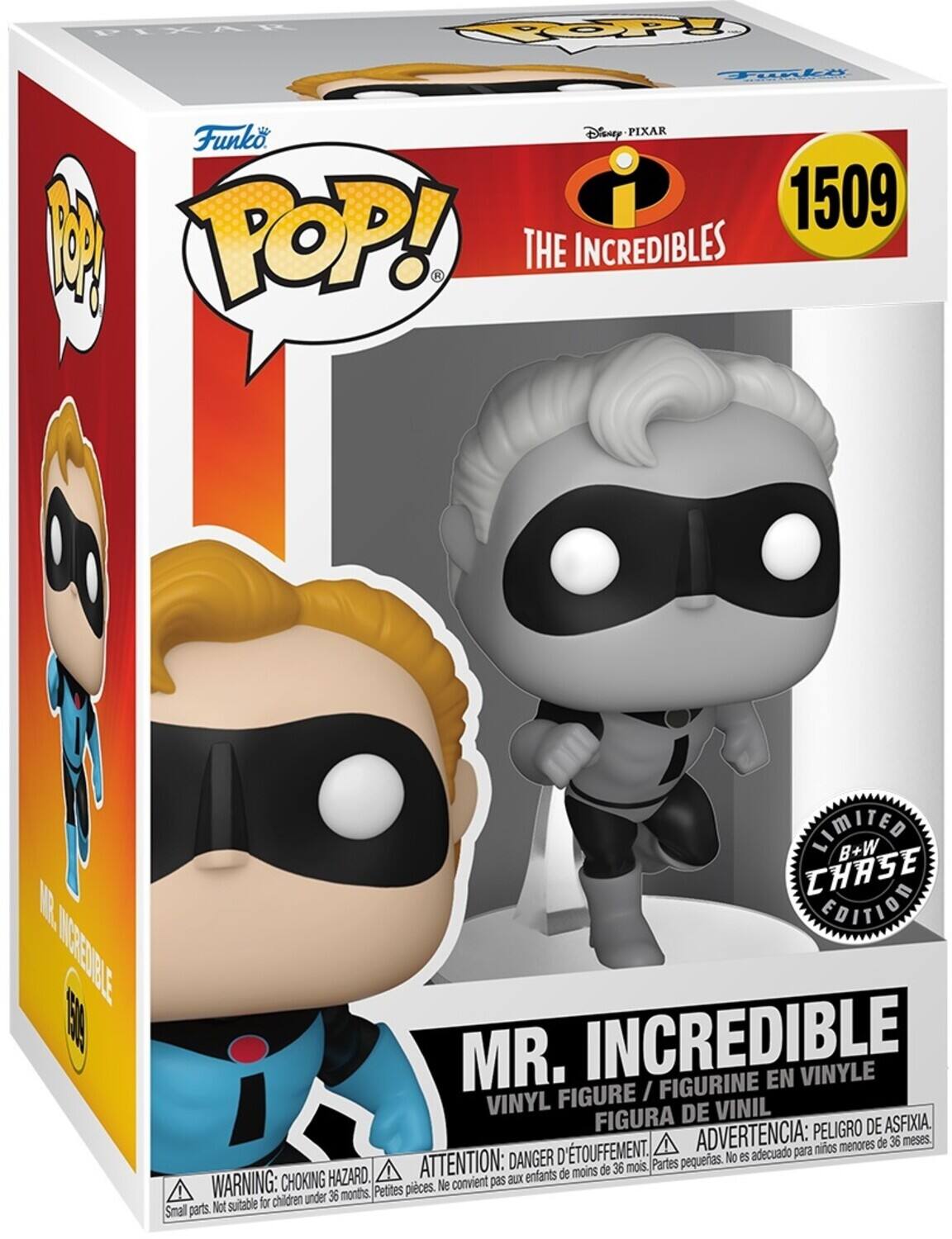 FLXAR Topy Tiali Disney PIXAR Funko i 1509 M POP! THE INCREDIBLES 4 LAMITED B+W CHASE K SDITION NCREUBLE A INCREDIBLE MR. / FIGURINE EN VINYLE VINYL FIGURE VINIL FIGURA DE ASFIXIA, ADVERTENCIA: PELIGRO DE menores de 36 meses. D'TOUFFEMENT. adecuado para nios ATTENTION: DANGER pequeas. No es moins de 36 mois. Partes HAZARD. aux enfants de WARNING: CHOKING Petites pieces. Ne convient pas children under 36 months. Not suitable for Small parts.