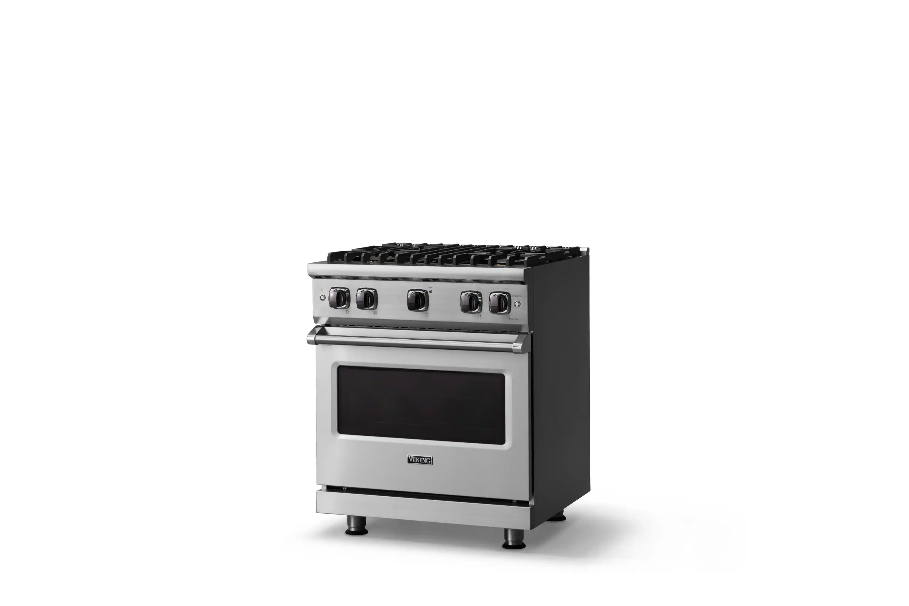 Angle. Viking - Professional 5 Series 4.0 Cu. Ft. Freestanding Gas Convection Range - Stainless steel.