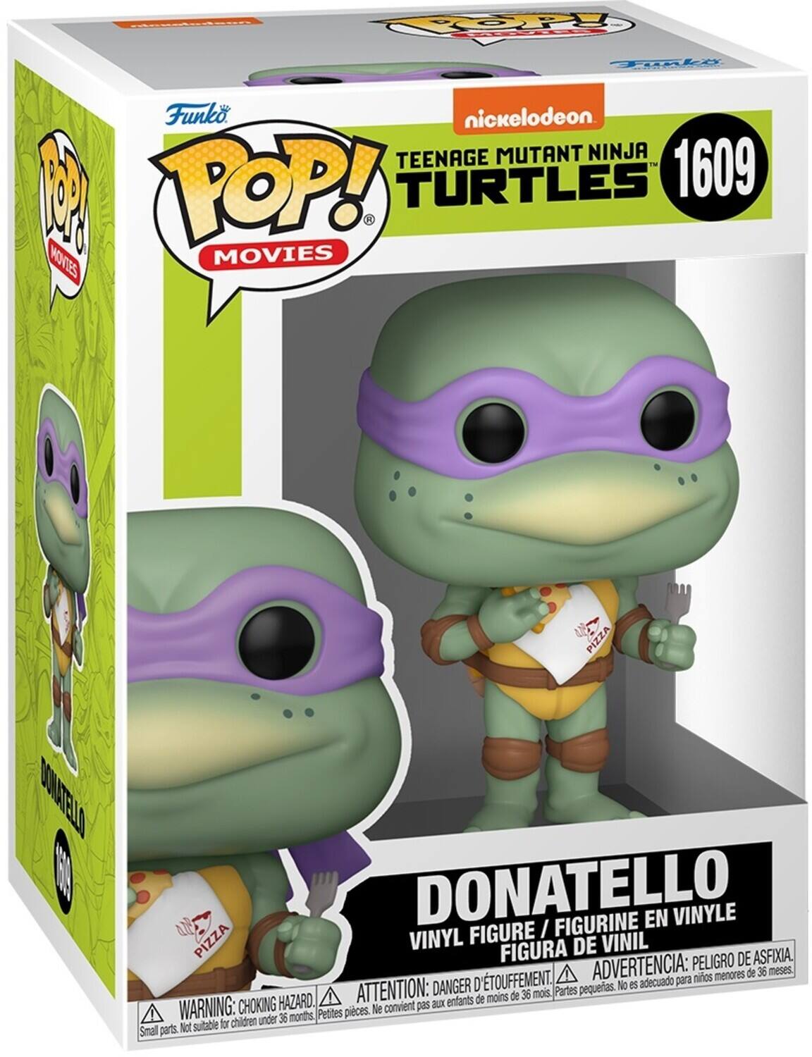 TOOPY Tnle Funko nickelodeon TEENAGE MUTANT NINJA T A POP! TURTLES 1609 H MOVIES MOVIES PIZZA DONATELO  MO DONATELLO FIGURINE EN VINYLE VINYL FIGURE / PIZZA FIGURA DE VINIL DE ASFIXIA. ADVERTENCIA: PELIGRO DE ASFIXIA. ATTENTION: DANGER D'ÉTOUFFEMENT. peligro de asfixia. WARNING: CHOKING HAZARD. Partes pequeñas. No es adecuado para niños menores de 36 meses. No convierta en pequeas. Partes pequeñas. No suitable for children under 36 months.