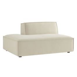 Restore Performance Fabric Upholstered Left-Facing Armless Modular Chaise by Modway - Ecru