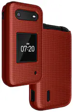 Front. Nakedcellphone - Hard Case for Nokia 2760 2780 Flip Phone - Red.