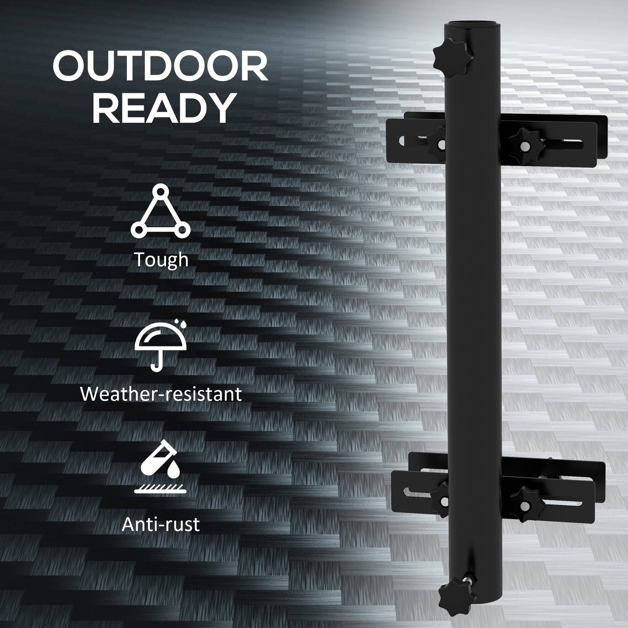 OUTDOOR READY

- Tough
- Weather-resistant
- Anti-rust