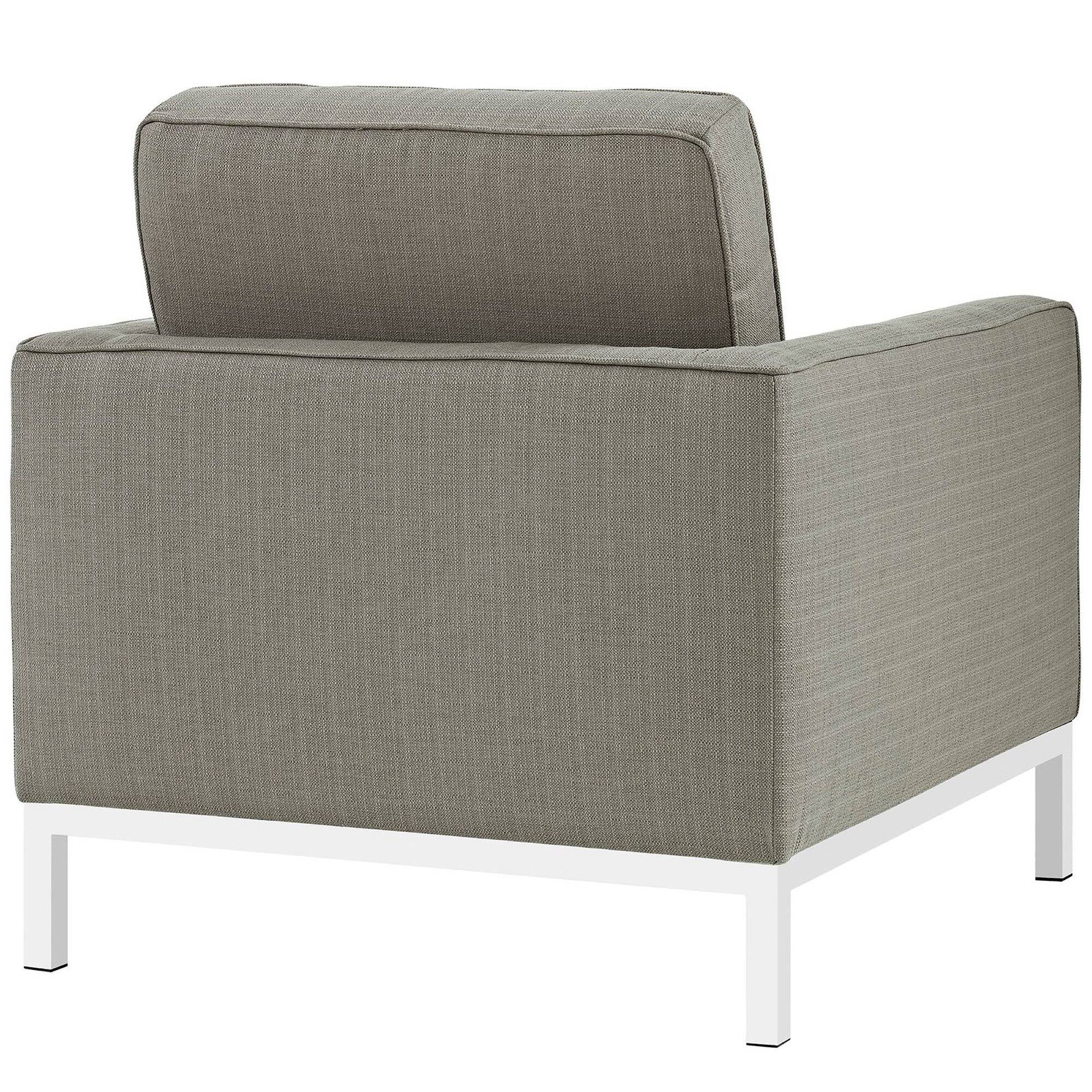 Back. Modway - Loft Upholstered Fabric Armchair by Modway - Granite.