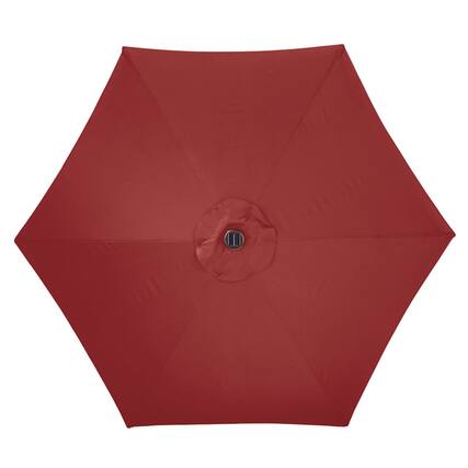 Front. Living Accents - Living Accents Solar LED 9 ft. Tiltable Red Market Umbrella.