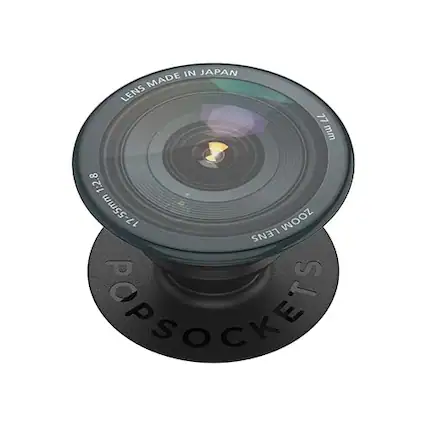 IN JAPAN MADE LENS 77 mm 1:2.8 17-55mm ZOOM LENS POPSOCKETS